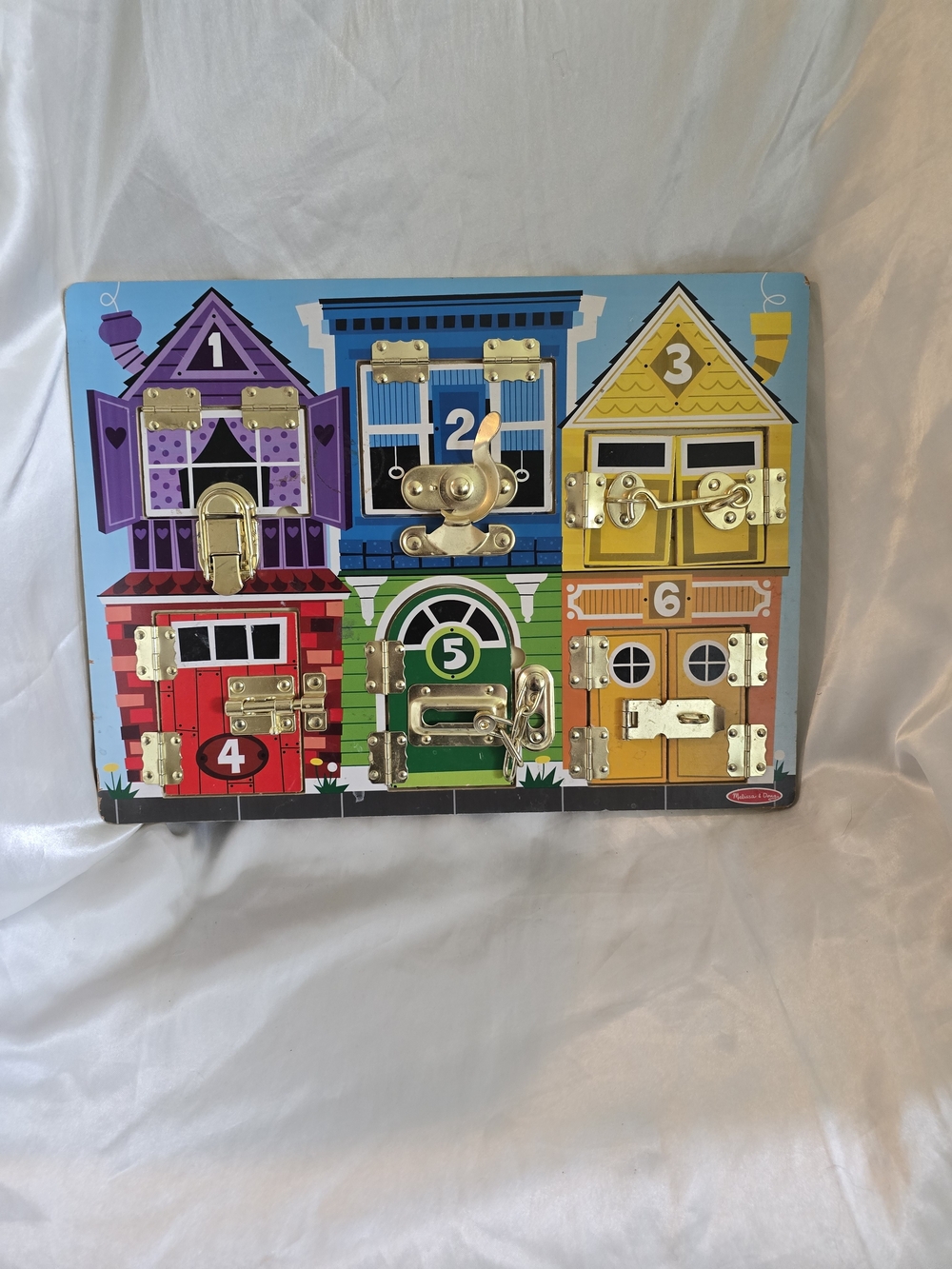 Melissa & Doug Busy Board Lock Activity Toy - Colorful